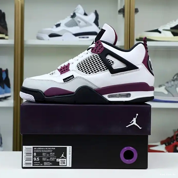 AIR JORDAN Kimikick SAINT-GERMAIN JORDAN RETRO X PARIS 4 AIR 'BORDEAUX' 0727